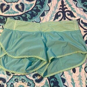 Mint and yellow lululemon shorts, size 10